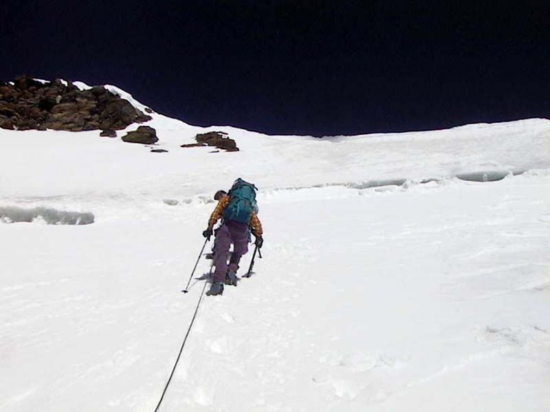 21 im Aufstieg zum Castor