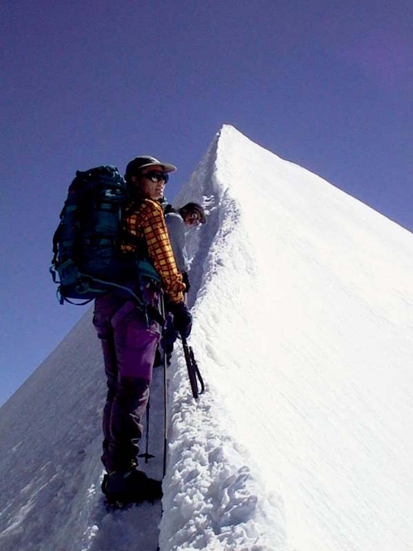22 auf dem Gipfelgrat zum Castor